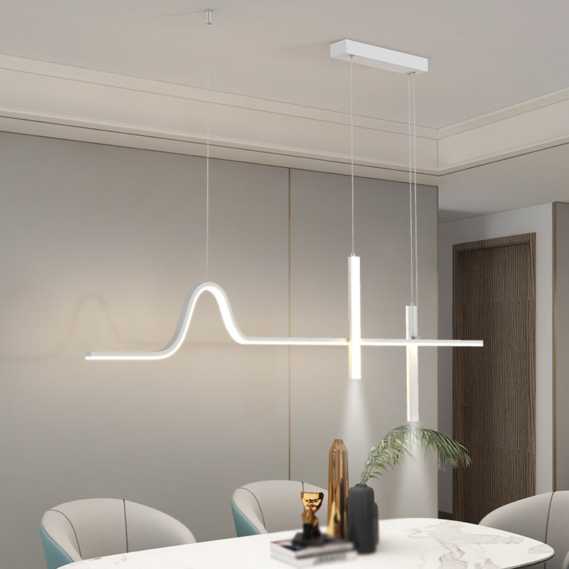 Modern White/Black Kitchen Island Lighting LED Ceiling Light for Dining Room