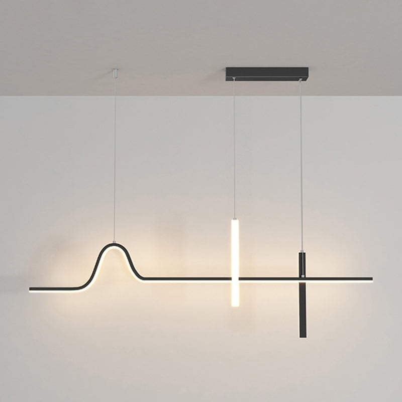 Modern White/Black Kitchen Island Lighting LED Ceiling Light for Dining Room