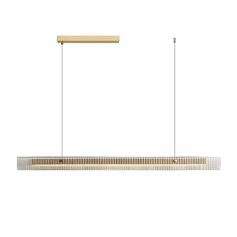 Modern Black/Golden Kitchen Island Lighting Linear LED Island Pendant Lighting