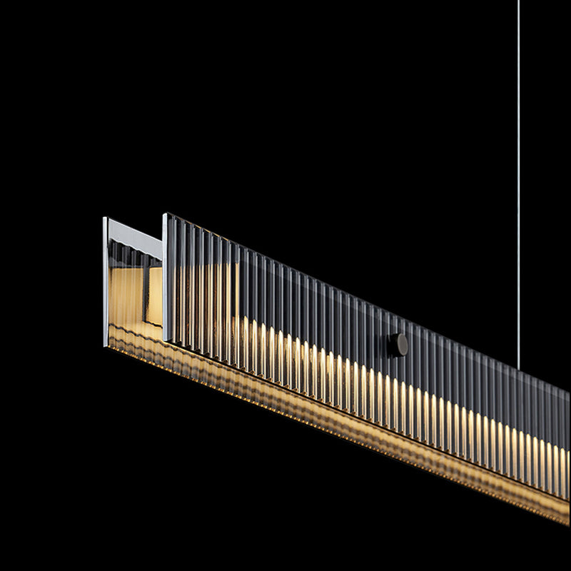 Modern Black/Golden Kitchen Island Lighting Linear LED Island Pendant Lighting