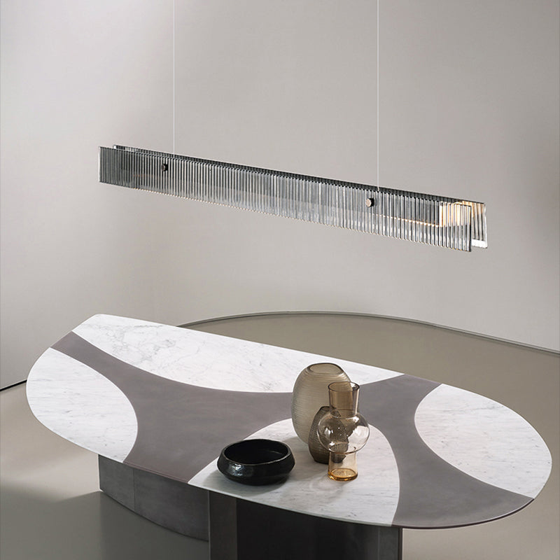 Modern Black/Golden Kitchen Island Lighting Linear LED Island Pendant Lighting