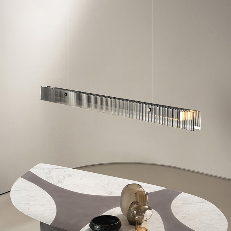 Modern Black/Golden Kitchen Island Lighting Linear LED Island Pendant Lighting