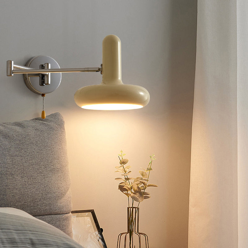 Minimalist Adjustable Wall Sconce in White and Chrome 1 - Light Wall Light