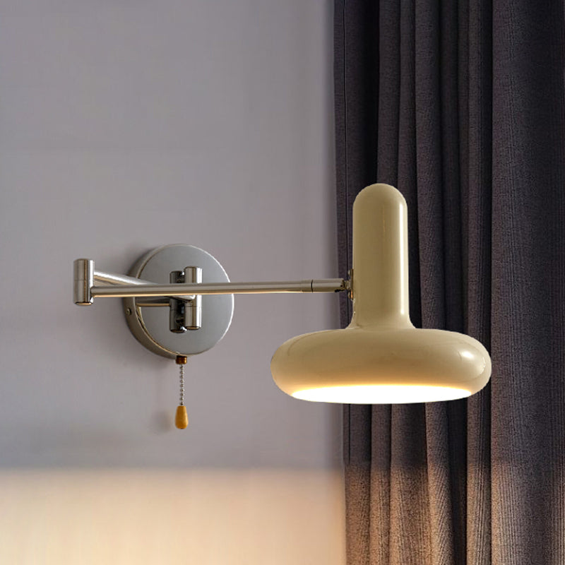 Minimalist Adjustable Wall Sconce in White and Chrome 1 - Light Wall Light