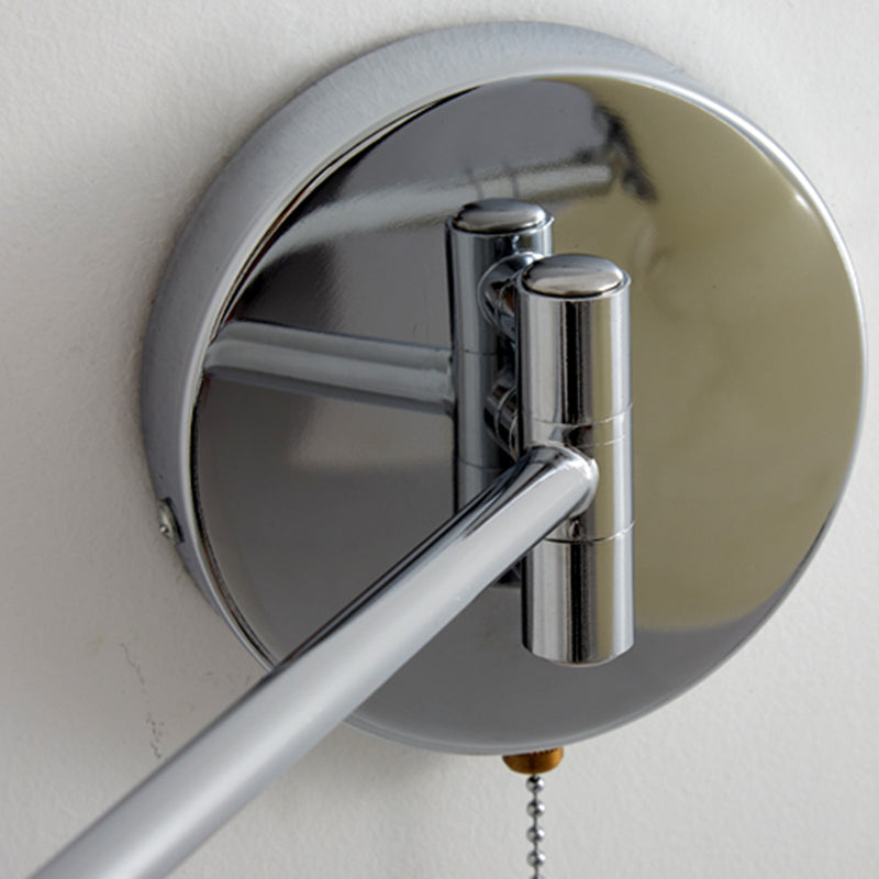 Minimalist Adjustable Wall Sconce in White and Chrome 1 - Light Wall Light