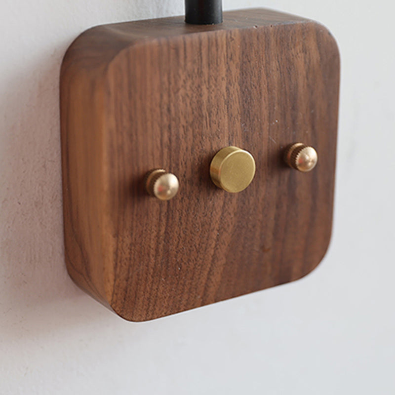 Modern Wooden Shade Wall Lighting Fixtures Cylinder Shade Wall Lamp for Bedroom