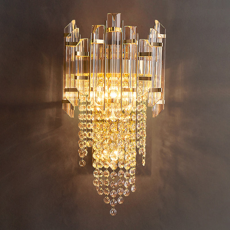 Modern Unique Shade Wall Lighting Crystal Shade Wall Lighting Ideas for Living Room