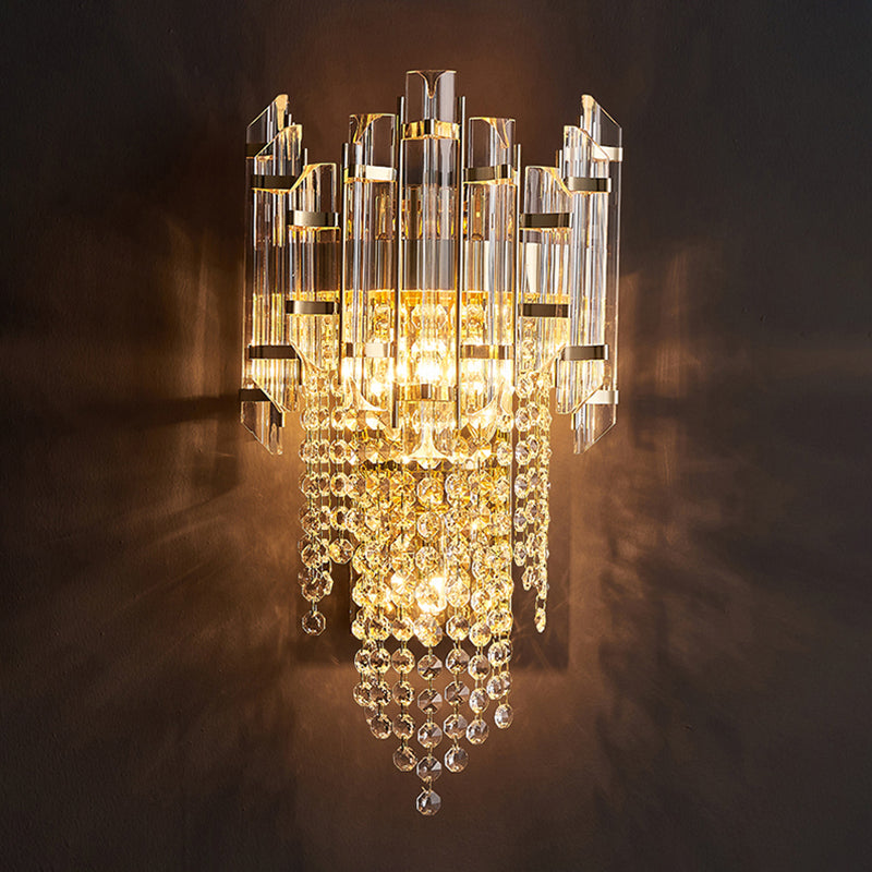 Modern Unique Shade Wall Lighting Crystal Shade Wall Lighting Ideas for Living Room