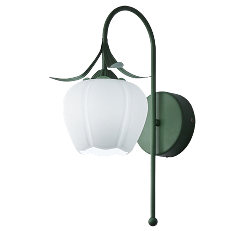 Modern Simple Wall Light Frosting Iron Flower Shape Wall Lamp for Bedroom
