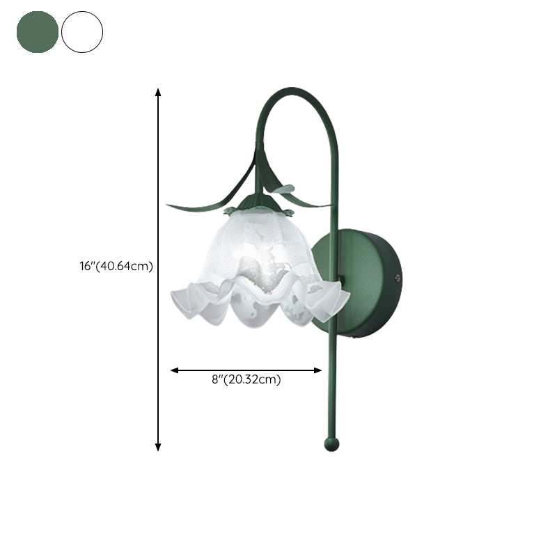 Modern Simple Wall Light Frosting Iron Flower Shape Wall Lamp for Bedroom