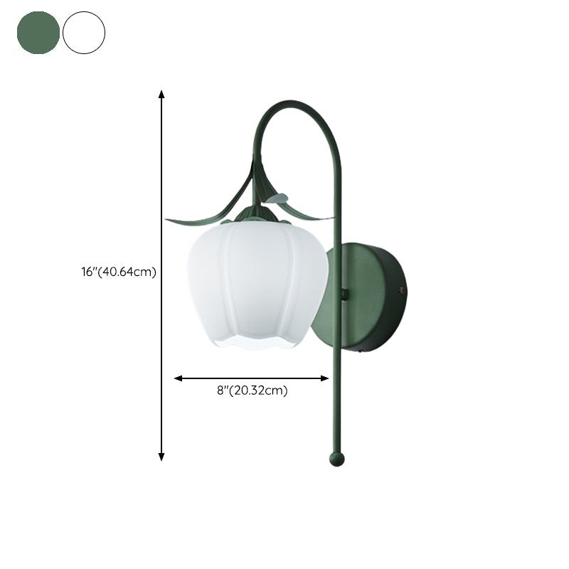 Modern Simple Wall Light Frosting Iron Flower Shape Wall Lamp for Bedroom