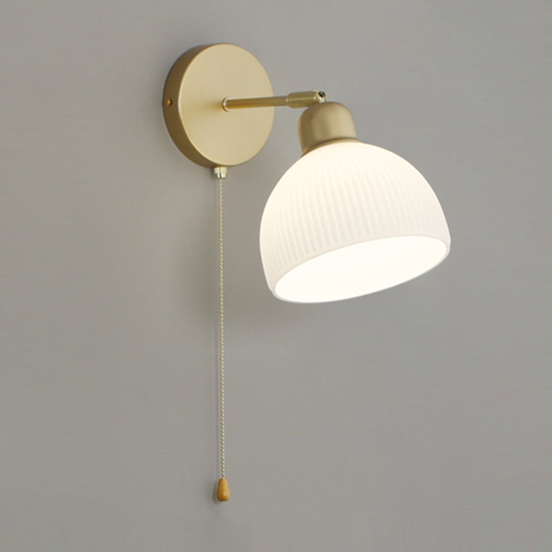 American Style Copper Wall Light Dome Shape Wall Lamp for Living Room