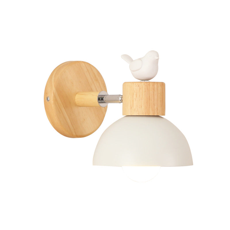 Modern Wall Lamp Creative Wooden 1 Light Wall Vanity Lights for Washroom