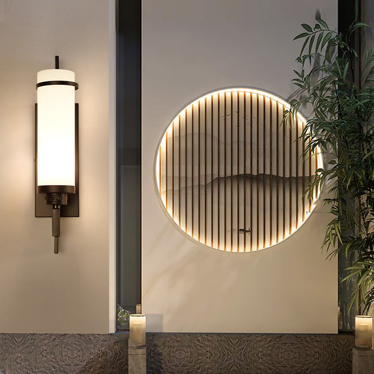 Modern Vanity Lights Milky Glass Vanity Wall Light Fixture for Bathroom