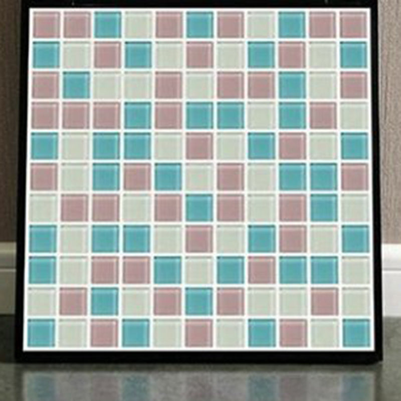 12" x 12" Peel & Stick Tie Glass Square Grid Mosaic Peel and Stick Tile 10-Pack