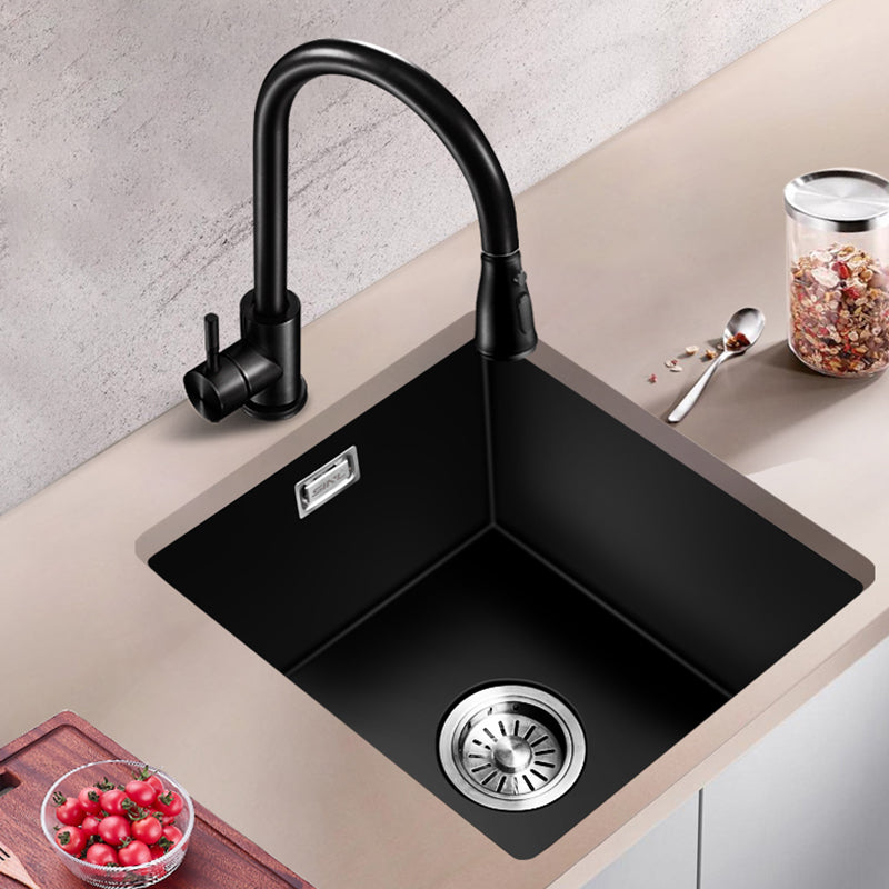 Quartz Kitchen Sink Single Bowl Drop-In Kitchen Sink with Rectangular Shape