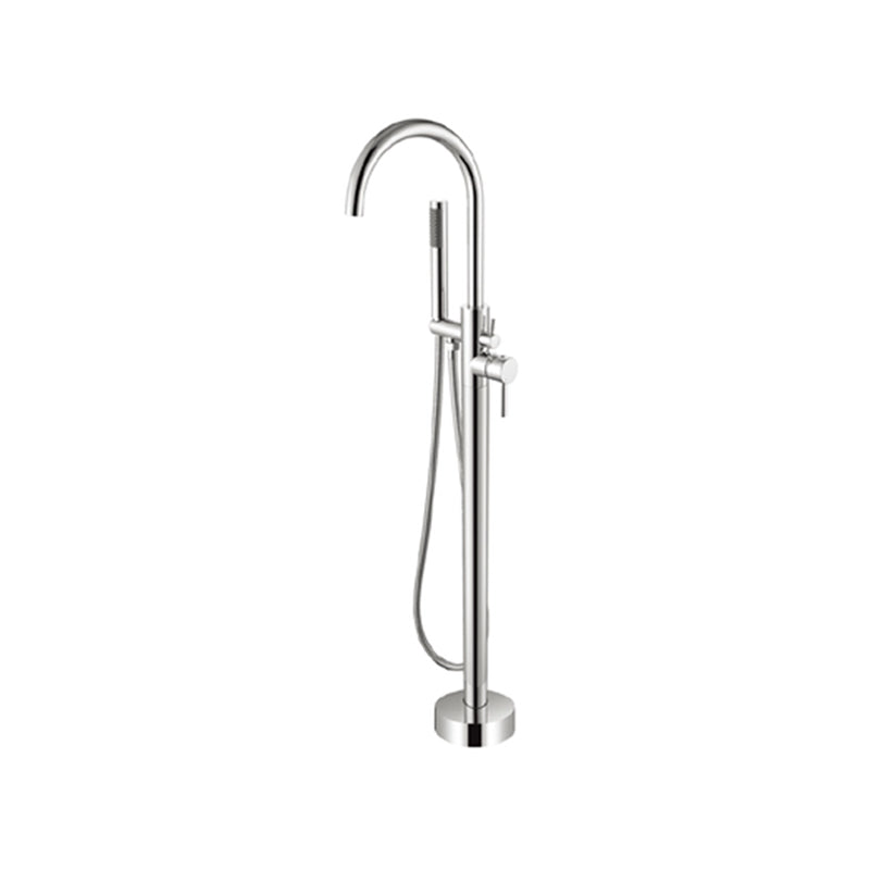 Floor Mounted Metal Freestanding Tub Filler 2 Handles Freestanding Bathtub Faucet