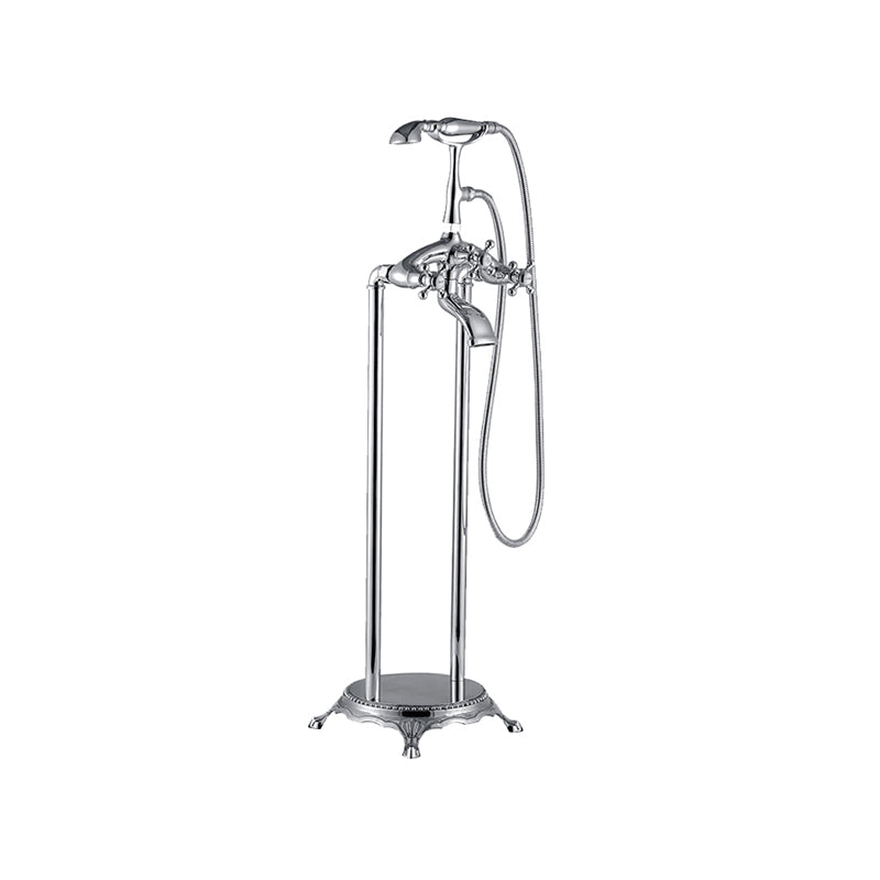 Traditional Floor Mounted Swivel Freestanding Tub Filler Metal Freestanding Faucet