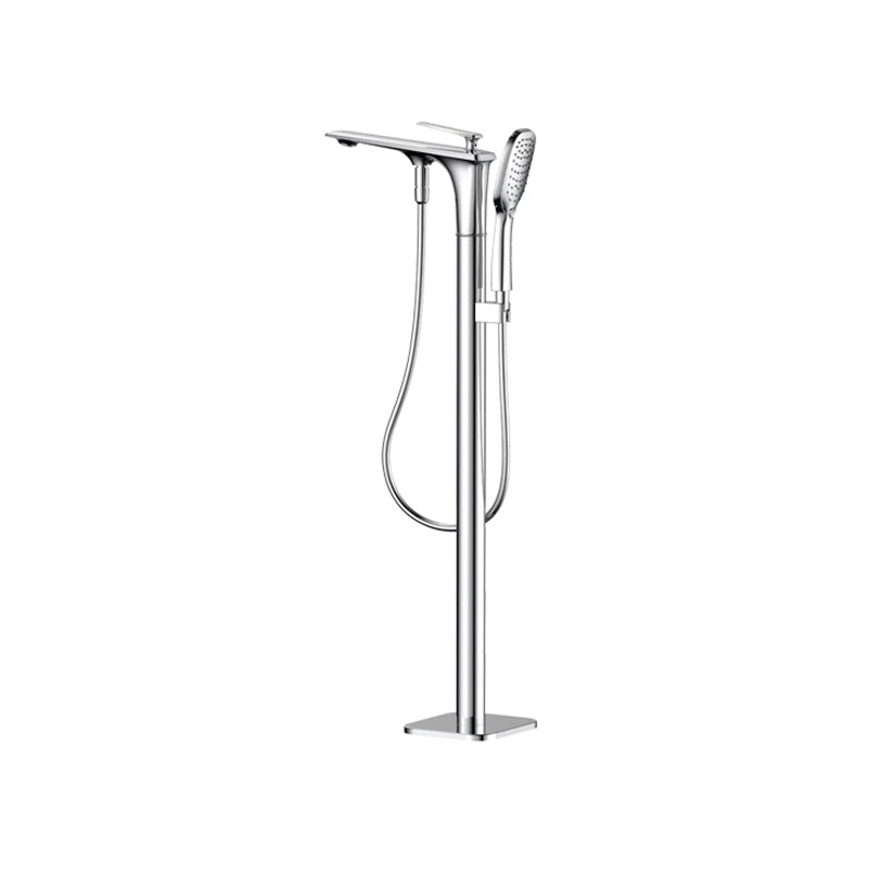 Traditional Floor Mounted Swivel Freestanding Tub Filler Metal Freestanding Faucet