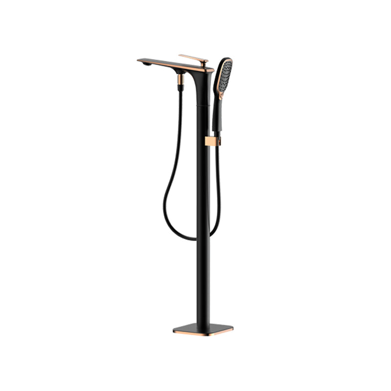 Traditional Floor Mounted Swivel Freestanding Tub Filler Metal Freestanding Faucet