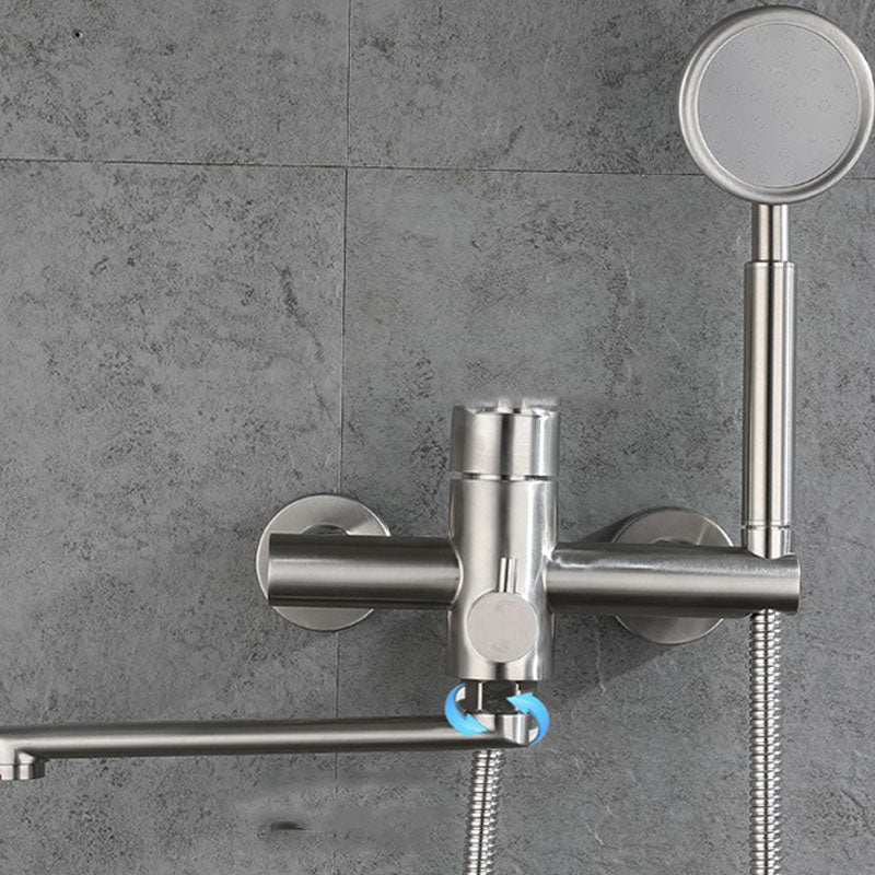 Bathroom Bathtub Faucet Rod Handle Handheld Shower Head Bathtub Faucet