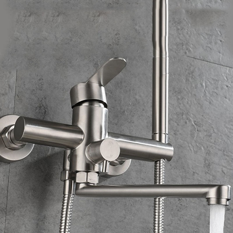 Bathroom Bathtub Faucet Rod Handle Handheld Shower Head Bathtub Faucet