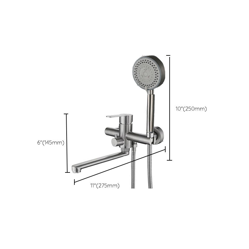 Bathroom Bathtub Faucet Rod Handle Handheld Shower Head Bathtub Faucet