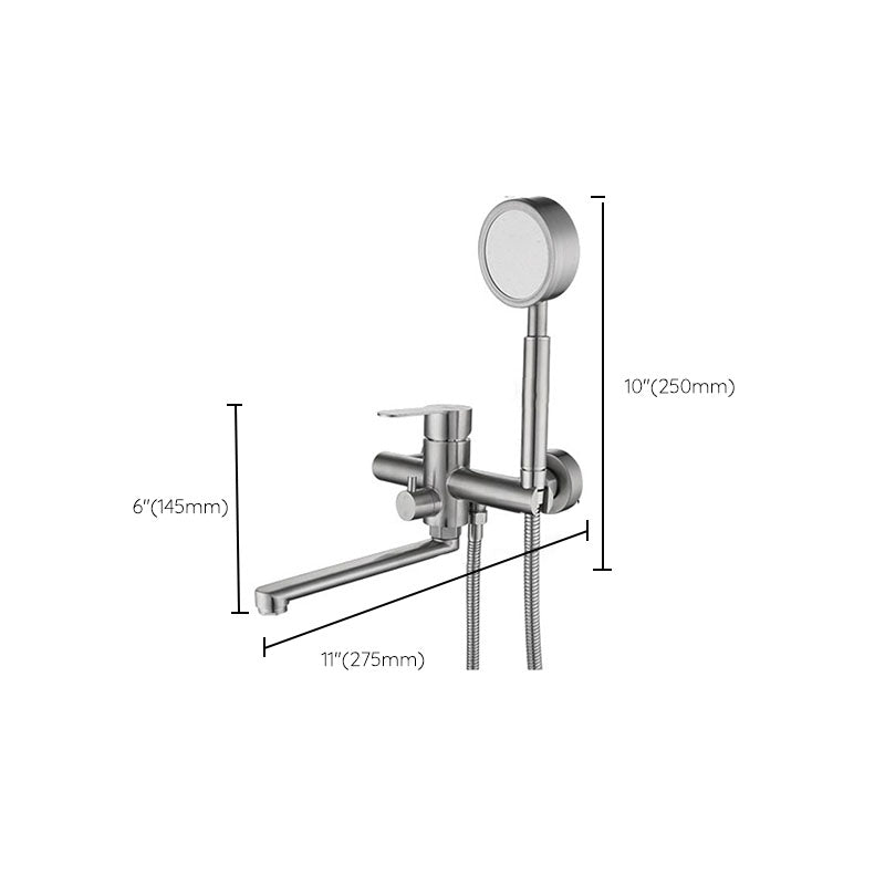 Bathroom Bathtub Faucet Rod Handle Handheld Shower Head Bathtub Faucet