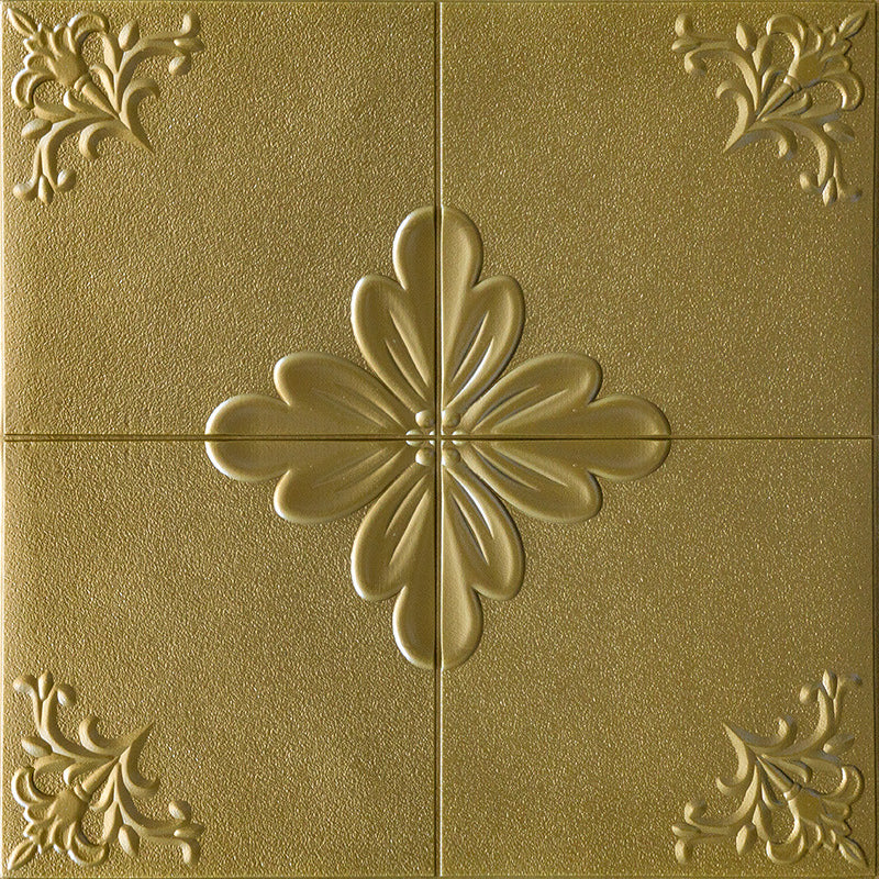 Indoor Home Wall Paneling 3D Floral Print Peel and Stick Waterproof Wall Panel
