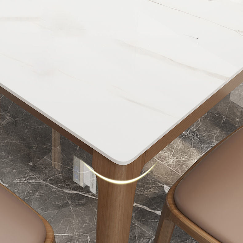 Rectangle Dining Room Table Contemporary 4 Legs Dinette Table