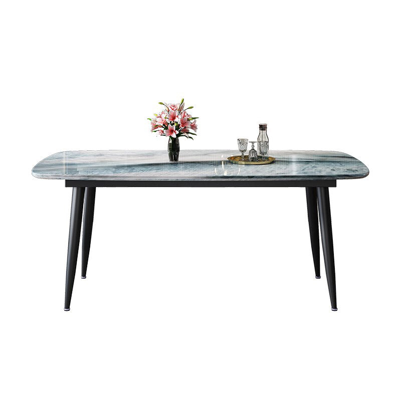 Rectangle Dining Site Table Contemporary 4 Legs Dining Room Table