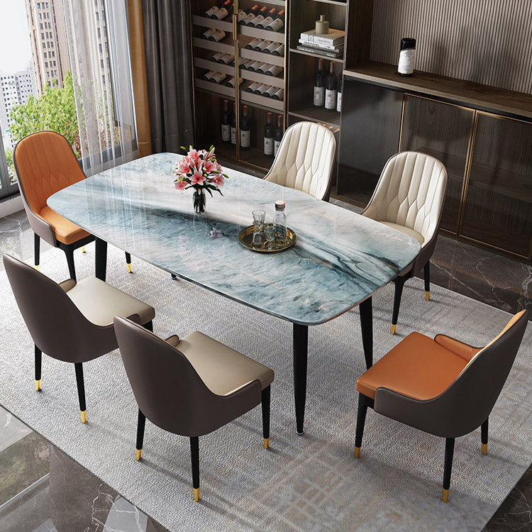 Rectangle Dining Site Table Contemporary 4 Legs Dining Room Table