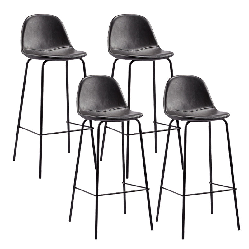 Black Metal Base Bar and Counter Stool Industrial Style Indoor Stool