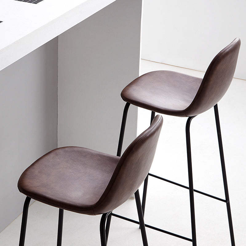 Black Metal Base Bar and Counter Stool Industrial Style Indoor Stool