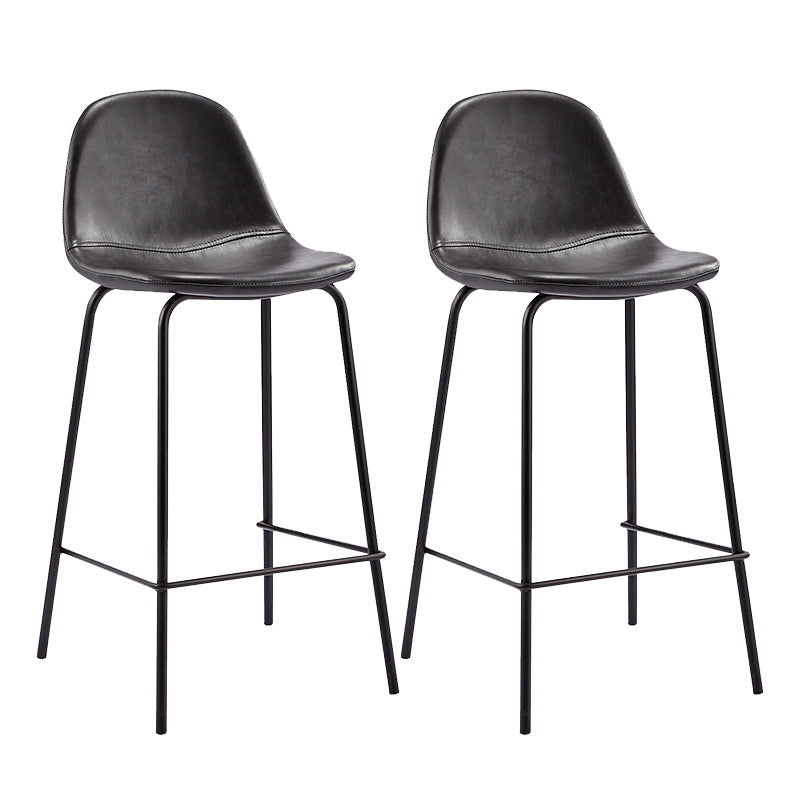 Black Metal Base Bar and Counter Stool Industrial Style Indoor Stool