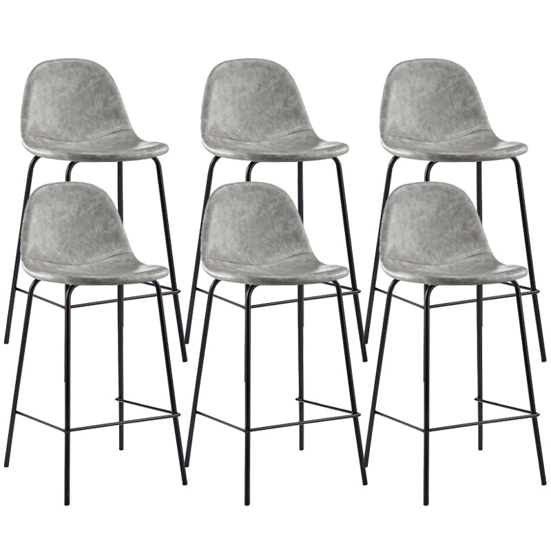 Black Metal Base Bar and Counter Stool Industrial Style Indoor Stool
