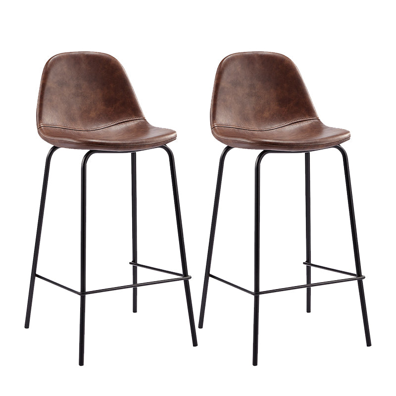 Black Metal Base Bar and Counter Stool Industrial Style Indoor Stool