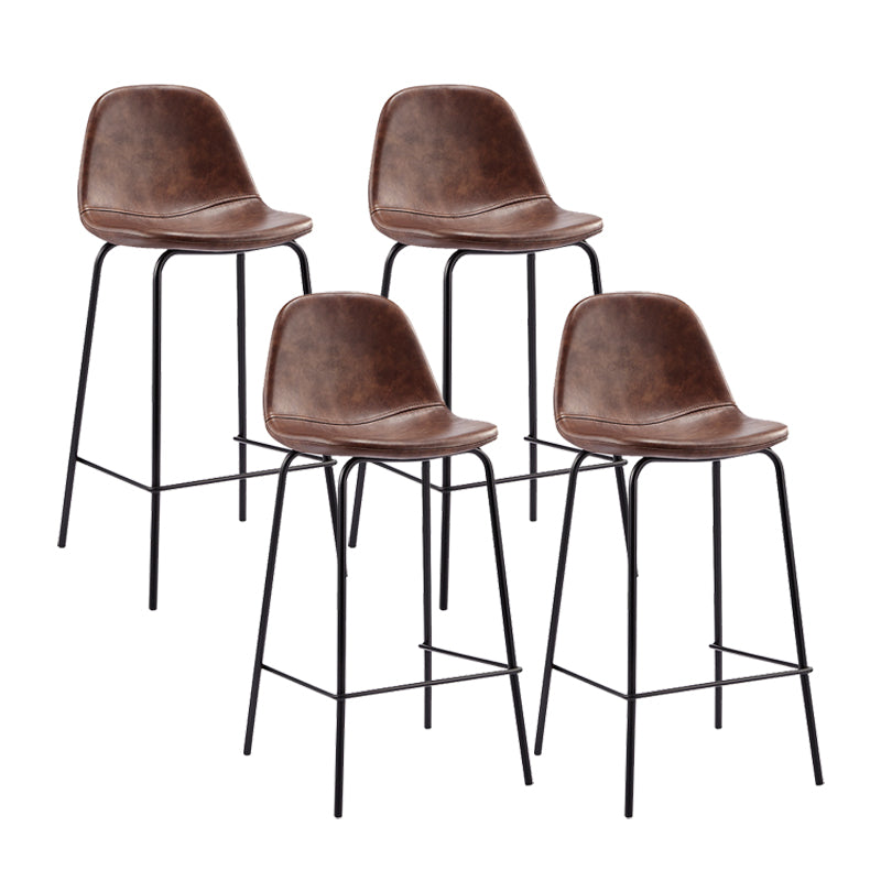Black Metal Base Bar and Counter Stool Industrial Style Indoor Stool