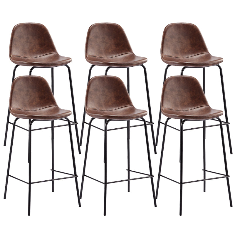Black Metal Base Bar and Counter Stool Industrial Style Indoor Stool