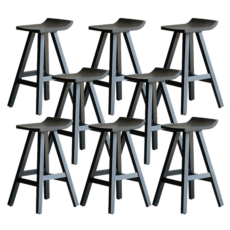 Nordic Style Bar Stool Solid Wood Counter Stool for Living Room