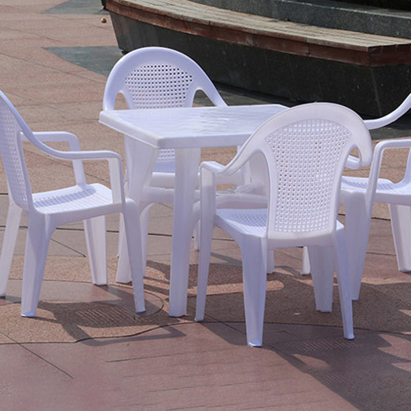 Modern Geometric Waterproof Courtyard Table Plastic Outdoor Table