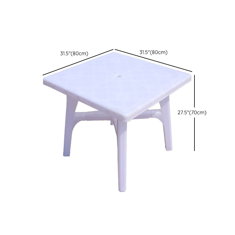 Modern Geometric Waterproof Courtyard Table Plastic Outdoor Table