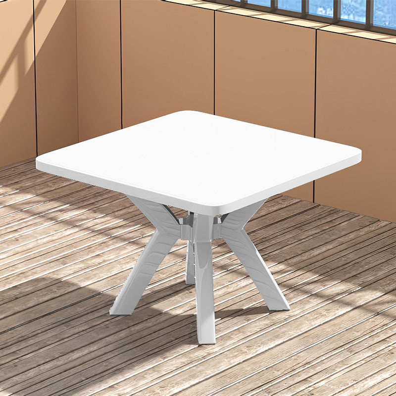 Modern Waterproof Square Courtyard Table Plastic Outdoor Table