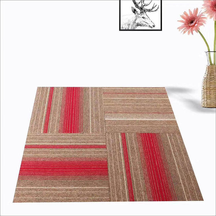 Modern Carpet Tile Non-Skid Fade Resistant Geometry Loose Lay Carpet Tiles Dining Room
