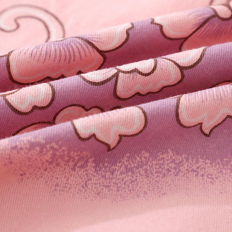 Sheet Sets Cotton Floral Printed Super Soft Breathable Wrinkle Resistant Bed Sheet Set