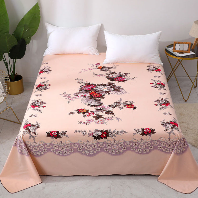 Sheet Sets Cotton Floral Printed Super Soft Breathable Wrinkle Resistant Bed Sheet Set
