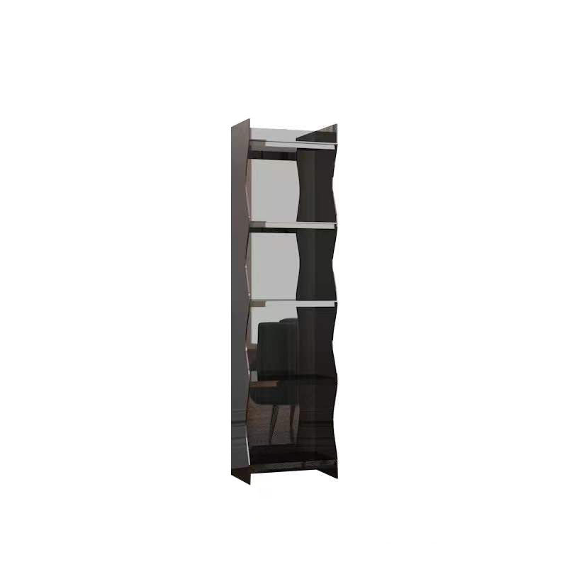 Contemporary Closed Back Bookshelf Acrylic Shelf Bookcase with Shelves