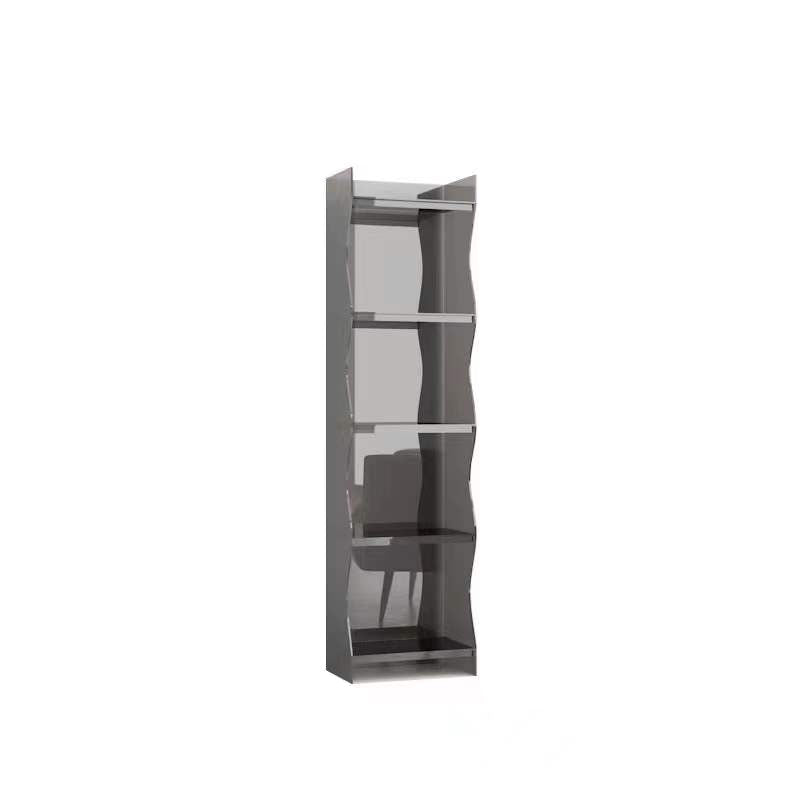 Contemporary Closed Back Bookshelf Acrylic Shelf Bookcase with Shelves