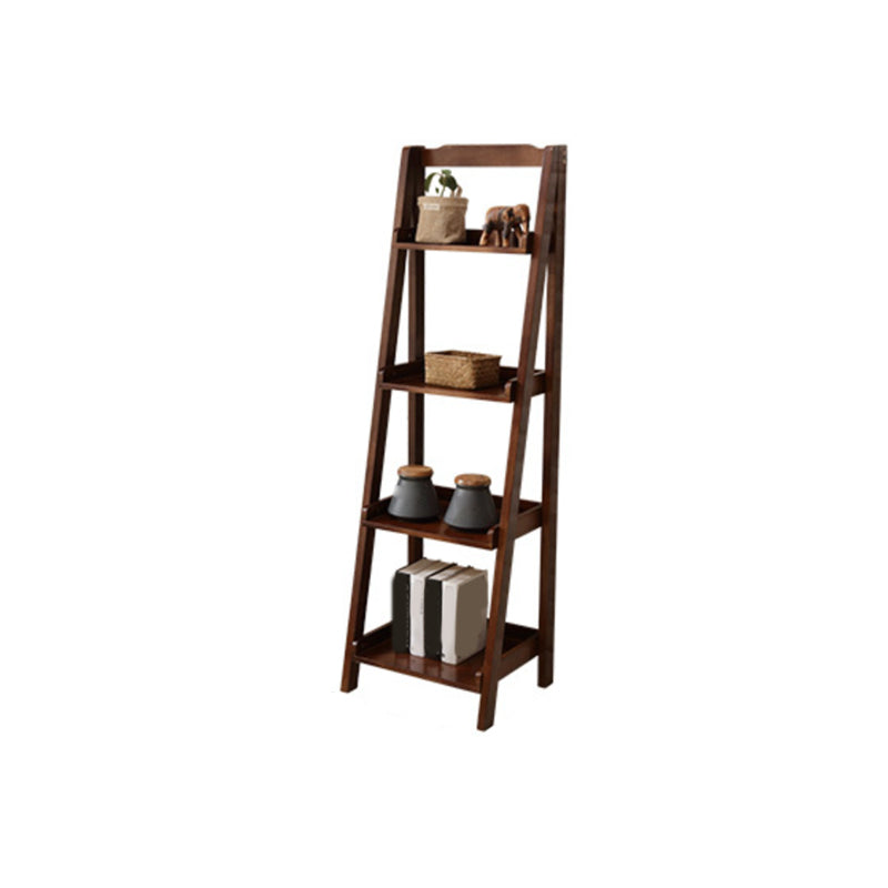 Contemporary Shelves Included Bookshelf Wooden Ladder Bookcase