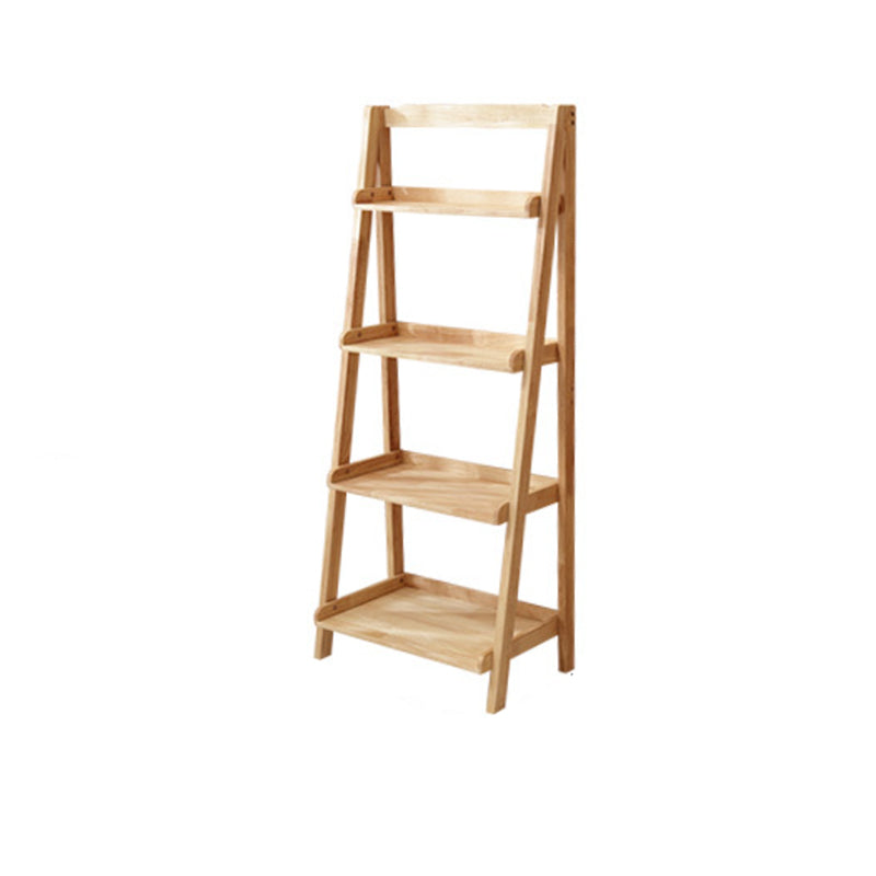 Contemporary Shelves Included Bookshelf Wooden Ladder Bookcase